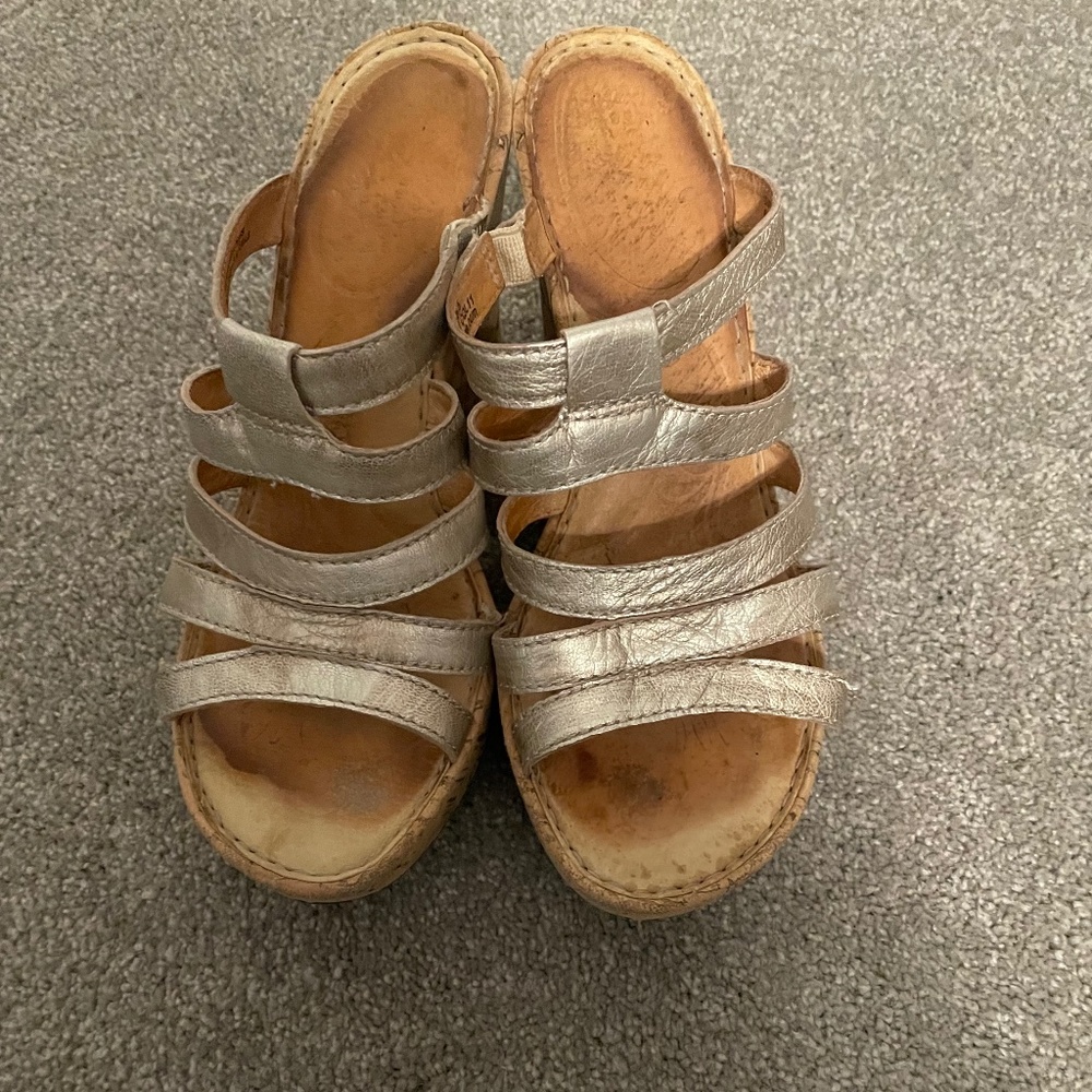 Gold Born Brand sandals.